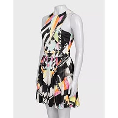 NWOT Balmain Off Shoulder Fitted Dress Viscose Silk Blend Sz.38