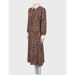 NWOT Celine Fitted Paisley Print Dress Sz.42/XL