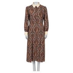 NWOT Celine Fitted Paisley Print Dress Sz.42/XL
