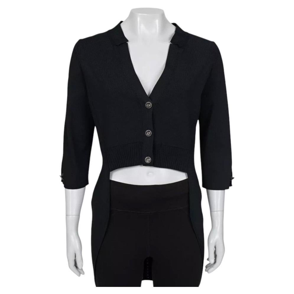 NWOT Chanel Black V-Neck Cardigan Never Worn Sz.42/XL