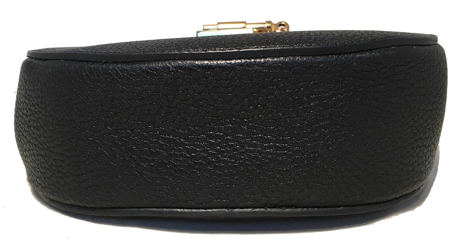 NWOT Chloe Mini Drew Black Leather Saddle Bag For Sale 3