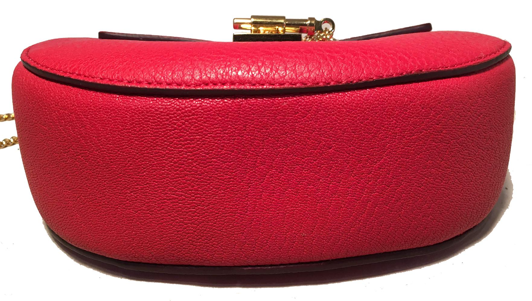 NWOT Chloe Mini Drew Red Leather Saddle Bag For Sale at 1stDibs | chloe ...