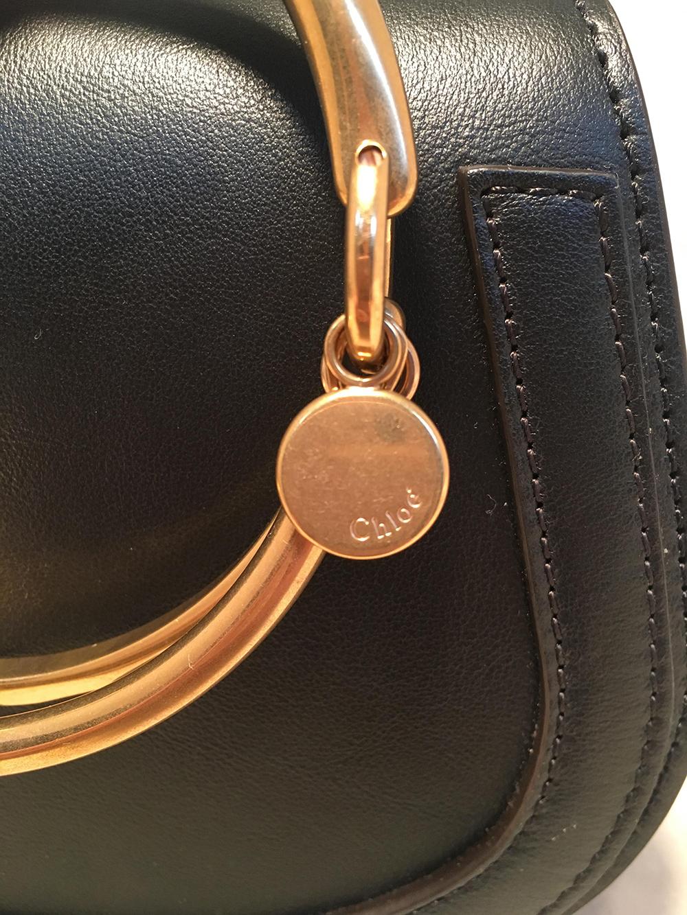 NWOT Chloe Nile Small Black Leather Bracelet Bag 4