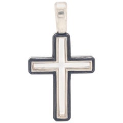 NWOT David Yurman Forged Carbon Cross Pendant