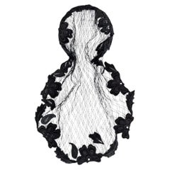 NWOT Dolce & Gabbana Black Lace Veil Headband