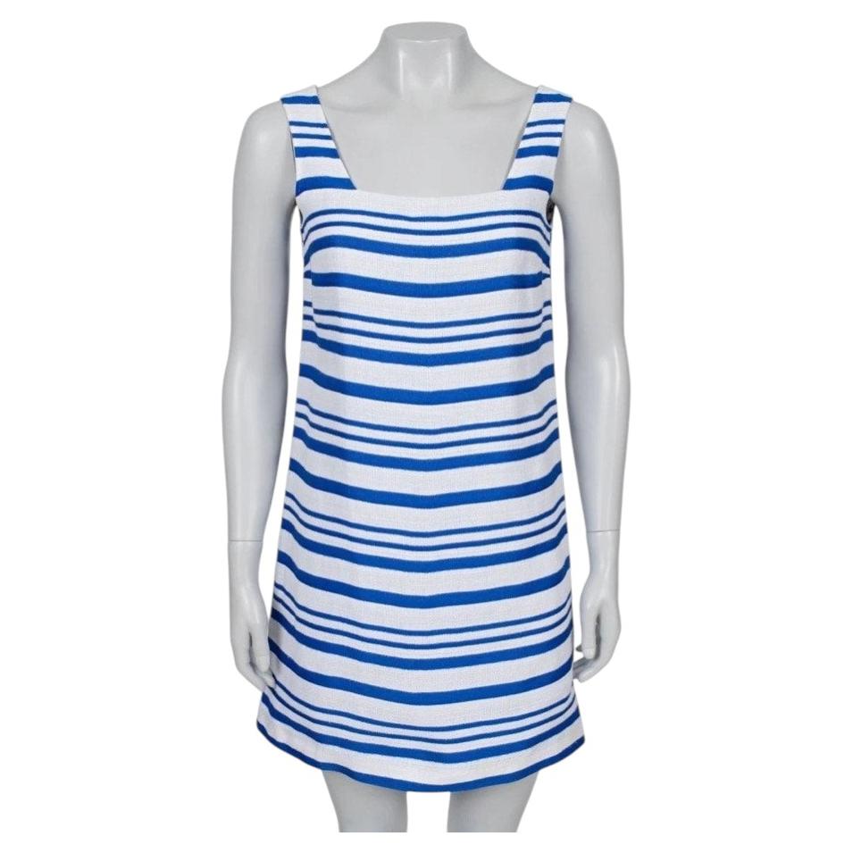 NWOT : mini-robe chic à rayures Dolce & Gabbana, coupe trapèze, taille XS