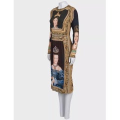 NWOT Dolce & Gabbana Renaissance Queen Print Midi Dress - IT42 / M Pre-owned
