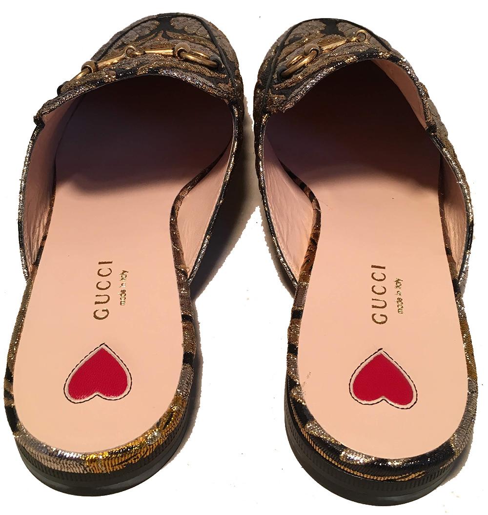 gucci brocade mules