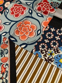 NWT Hermes L'Art du Sarasa Scarf 90 Blanc Vieux Rose