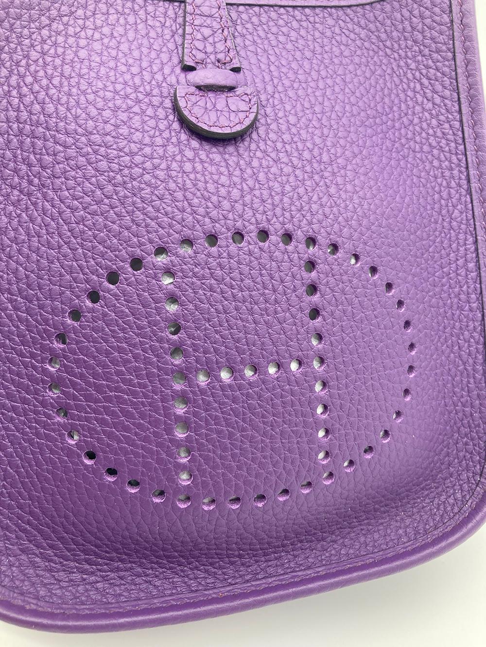 Women's NWOT Hermes Purple Clemence Evelyne 16 TPM 