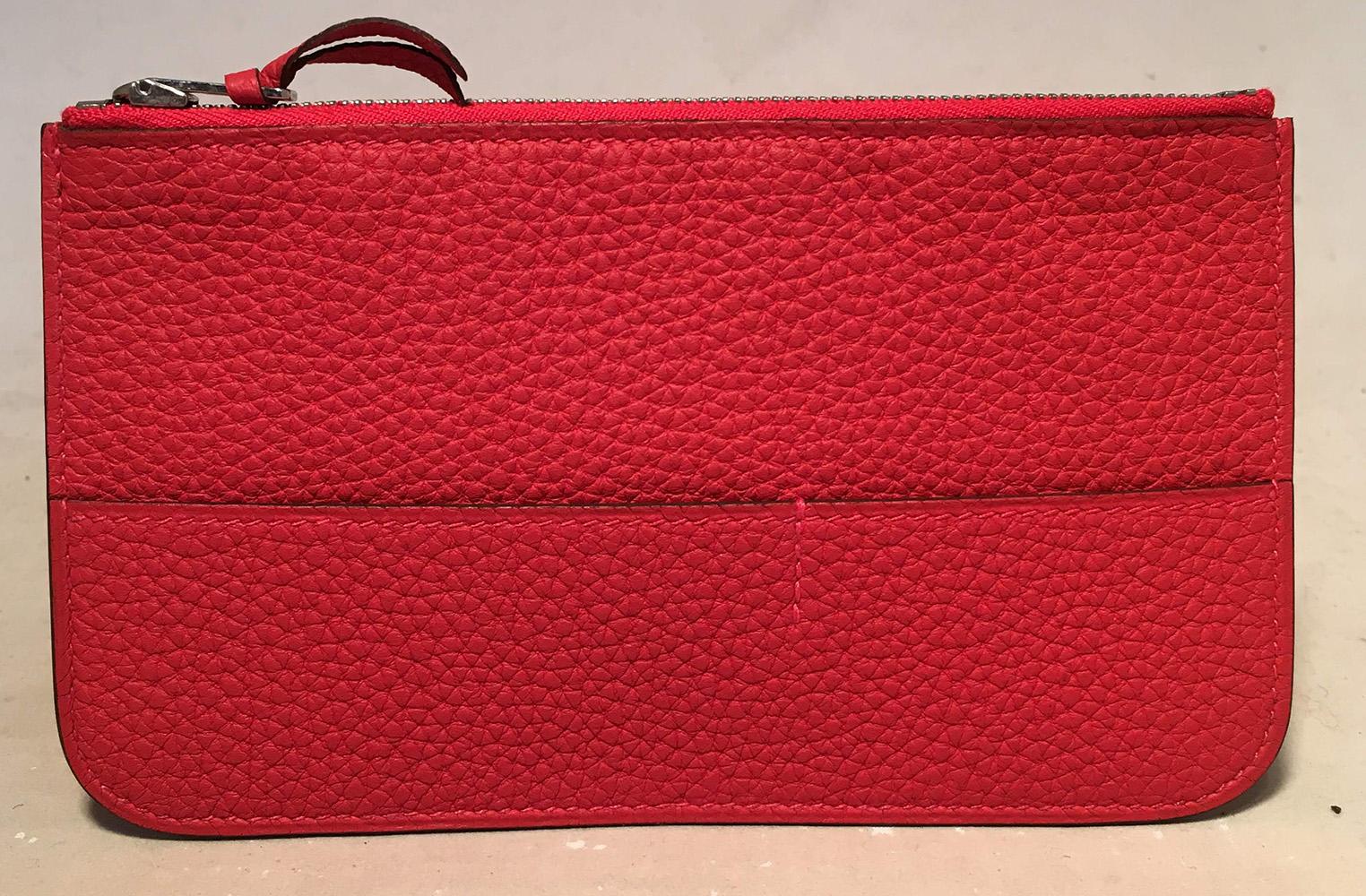 NWOT Hermes Red Togo Dogon Duo Wallet 3