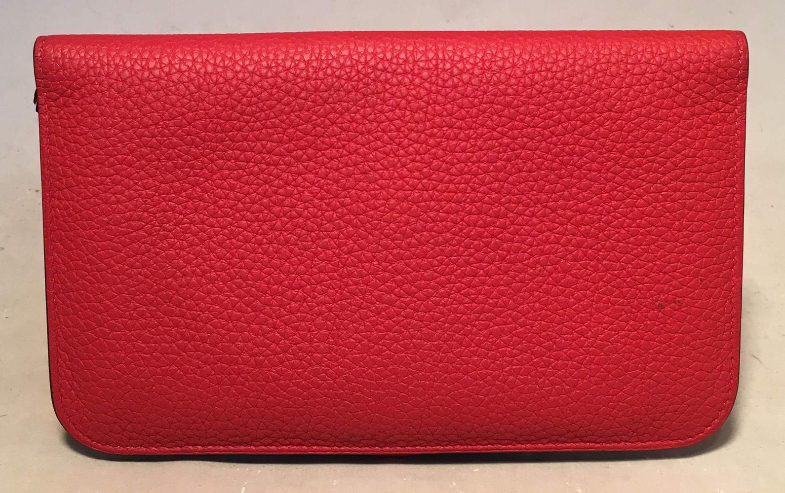 hermes red wallet