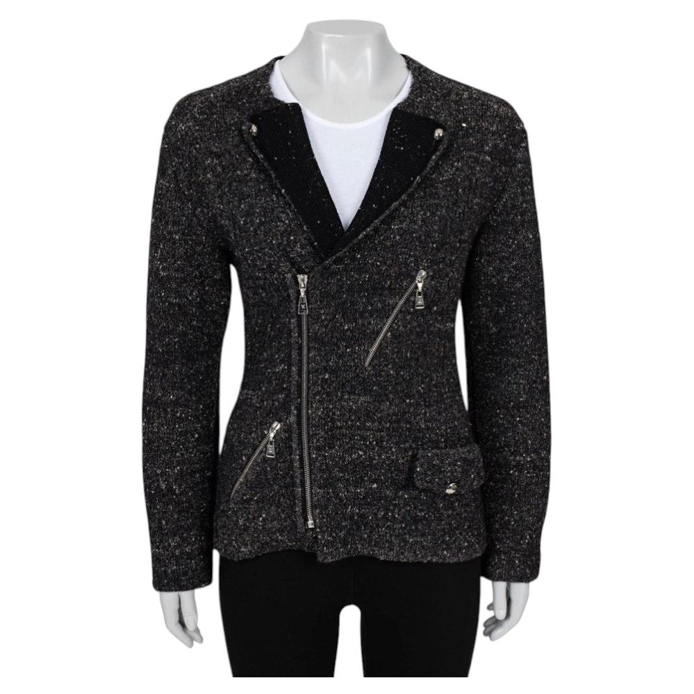 NWOT Louis Vuitton Brown Zip-Up Cardigan Jacket, Size S