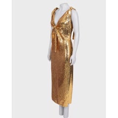 NWOT Paco Rabanne Gold Sequin Dress - Size 36/S