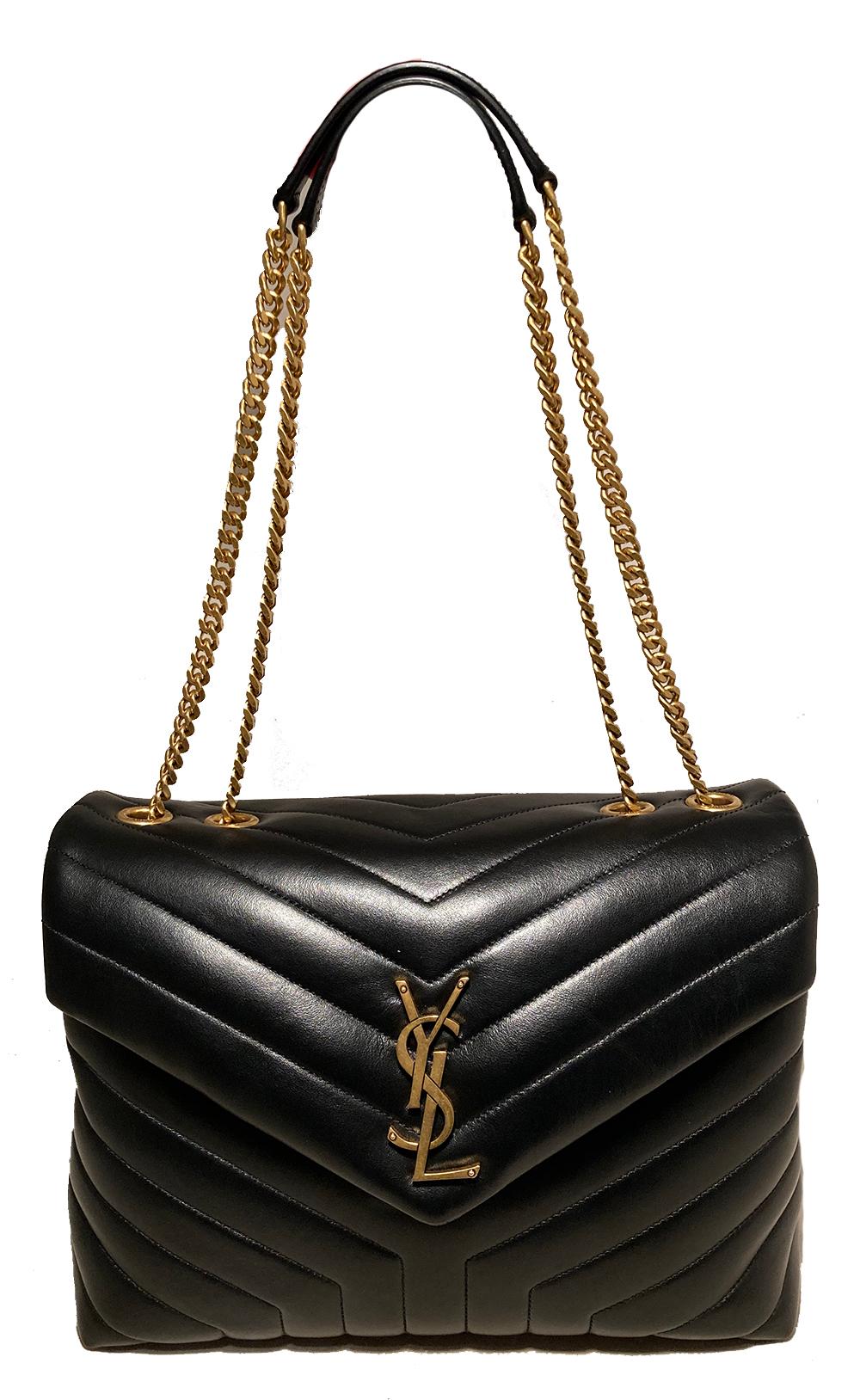 Black NWOT Saint Laurent Loulou Quilted Leather YSL Bag