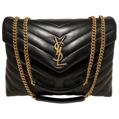 NWOT Saint Laurent Loulou Gesteppte YSL-Tasche aus Leder