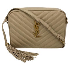 Saint Laurent Nude Leather Monogram Kate Clutch at 1stDibs