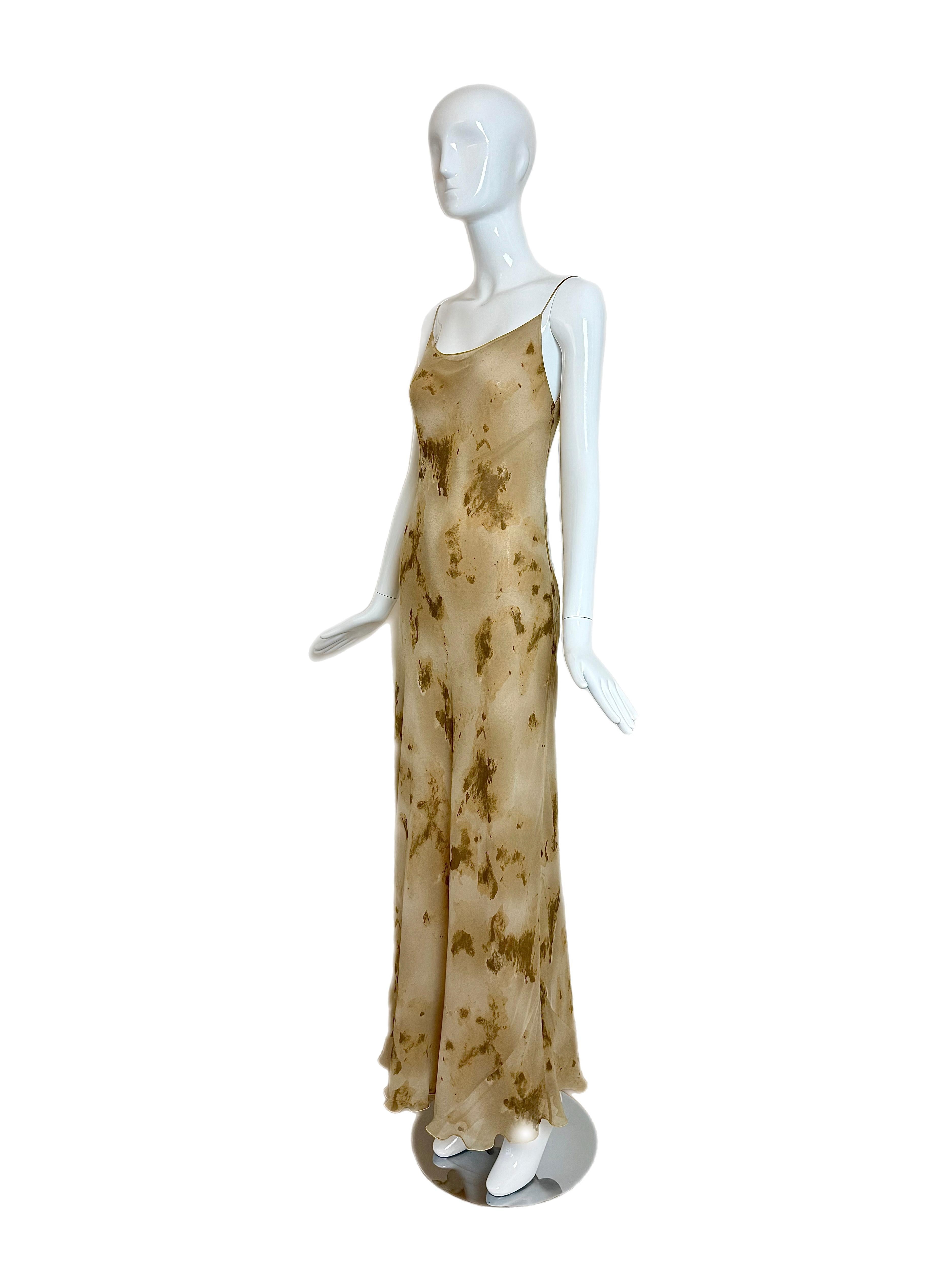 nwot's DONNA KARAN 90's Vintage Silk Maxi Slip Dress Gown en vente 1
