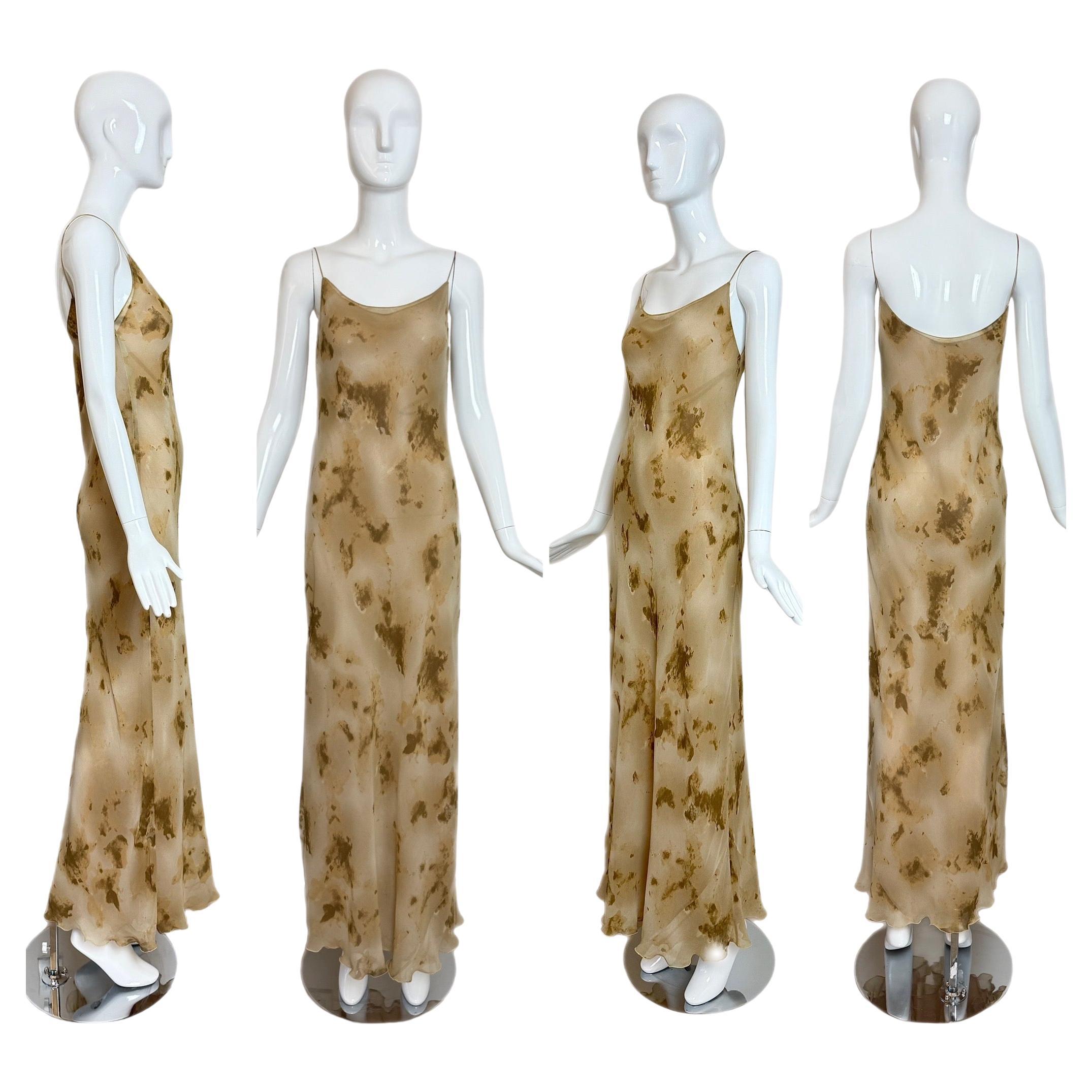 nwot
s DONNA KARAN 90
s Vintage Silk Maxi Slip Dress Gown