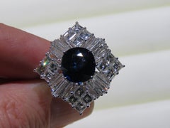 NWT $104, 000 18KT Gold Rare Gorgeous 11CT Glittering Blue Sapphire Diamond Ring