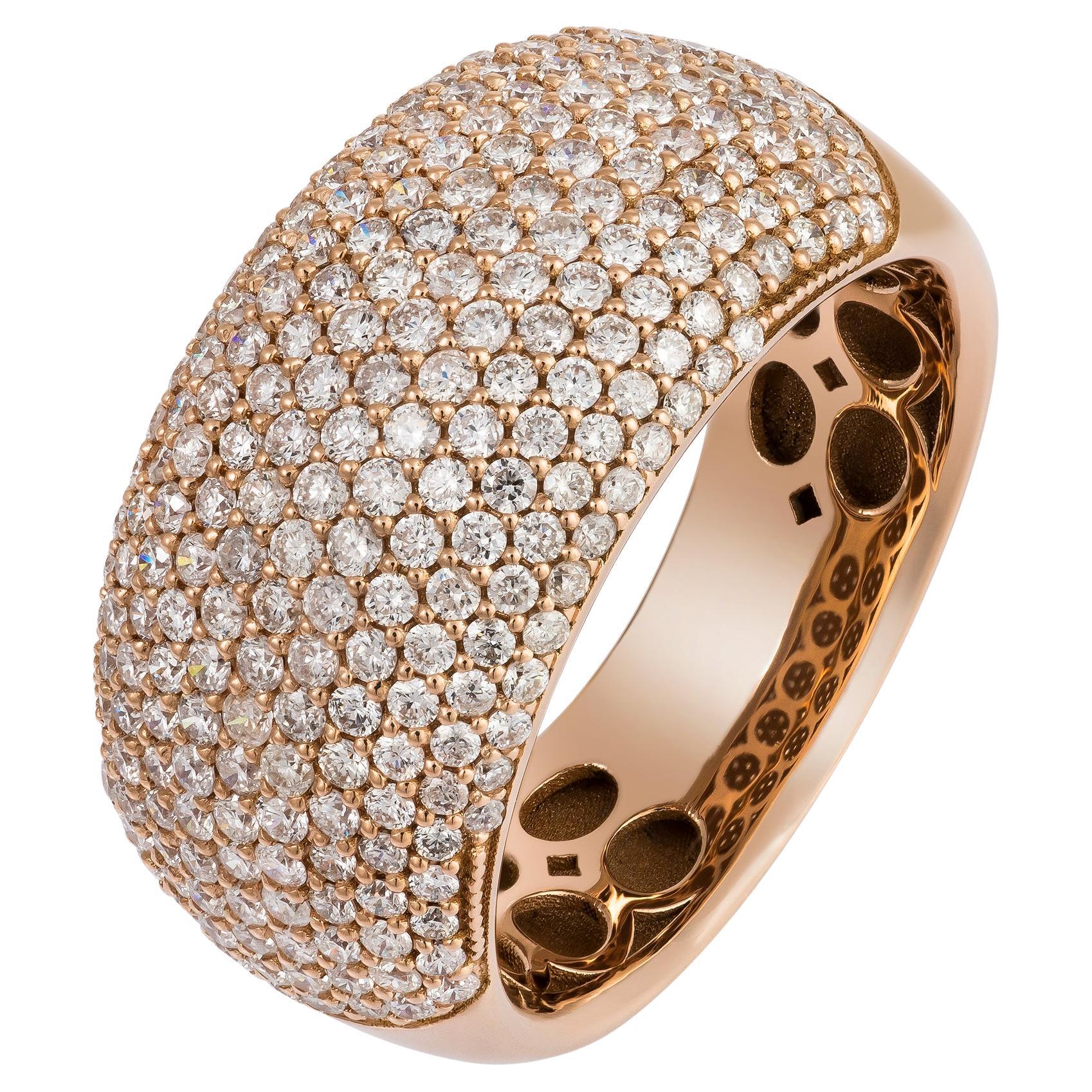 NWT $11, 000 Rare 18KT Gold Magnificent Fancy Diamond Ring Band