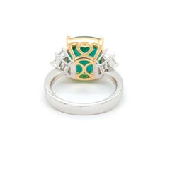 NWT $110, 000 Rare Important GIA 18KT Gold Large 7CT Emerald and Diamond Ring