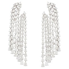 NWT $113, 000 Orecchini a pendente in oro 18KT con diamanti scintillanti e fantasia