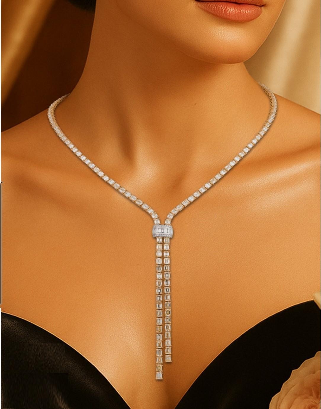 NWT $118, 000 Rara collana di diamanti gialli scintillanti in oro 18KT In condizioni Nuovo in vendita a New York, NY