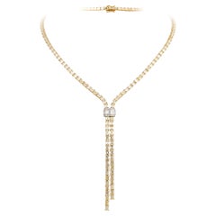 NWT $118, 000 Rara collana di diamanti gialli scintillanti in oro 18KT