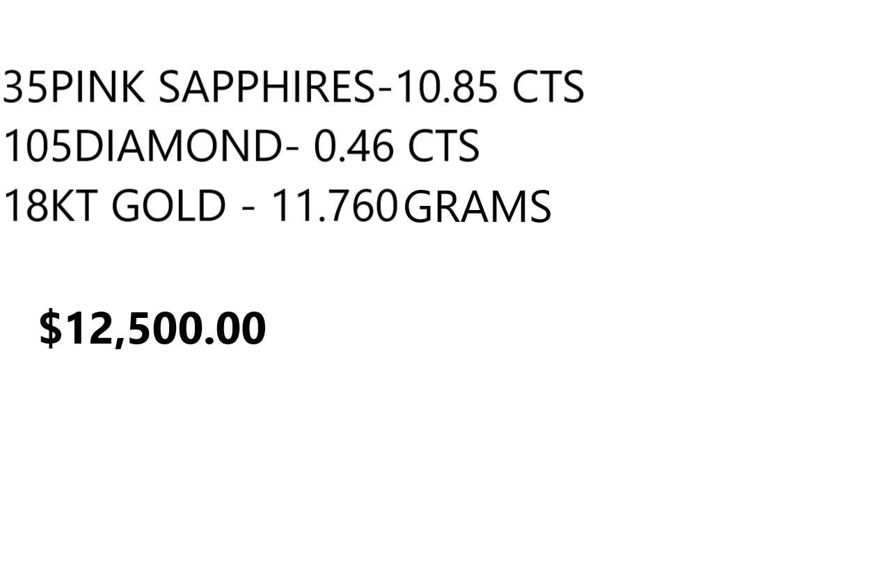 NWT $12, 500 18KT Fancy Large Glittering Fancy Pink Sapphire Diamond Bracelet In condizioni Nuovo in vendita a New York, NY