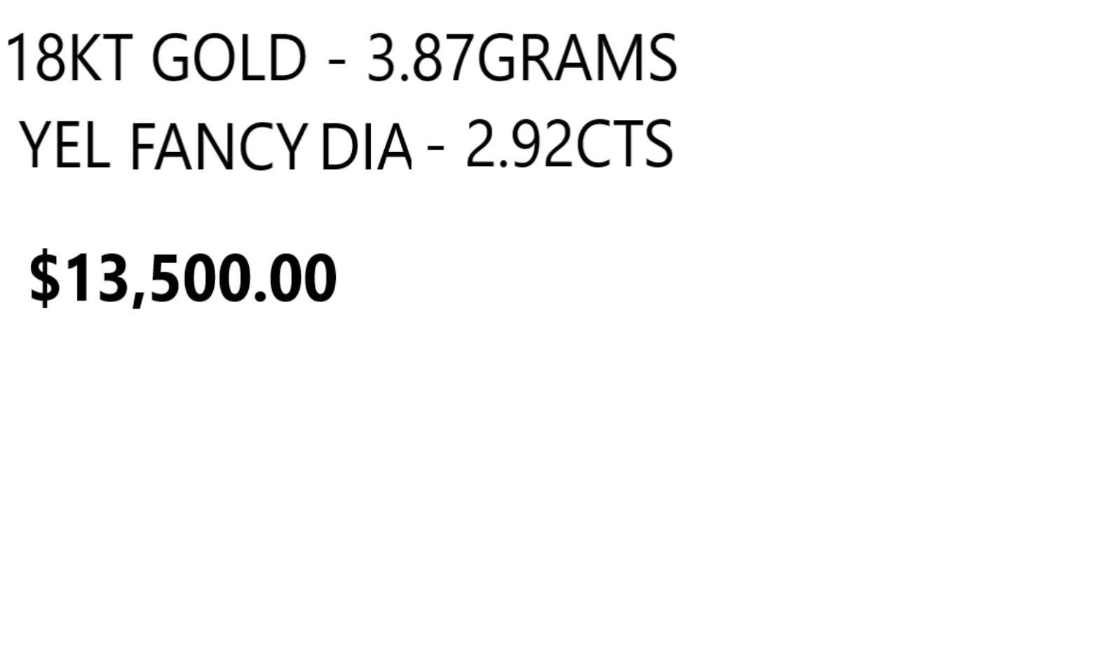 Donna NWT $13, 500 Orecchini a goccia in oro 18KT con diamanti gialli e fantasia in vendita