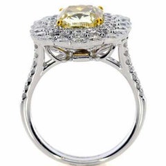 NWT $130, 000 Rare Important Fancy 18KT Gold Yellow Diamond Ring