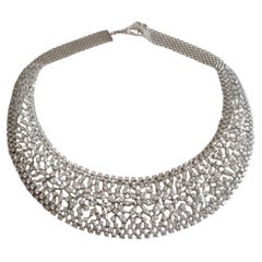 NEU $132, 750 18KT Gold Magnificent Diamant-Blumen-Halskette mit Blumenmotiv, neu mit Diamanten