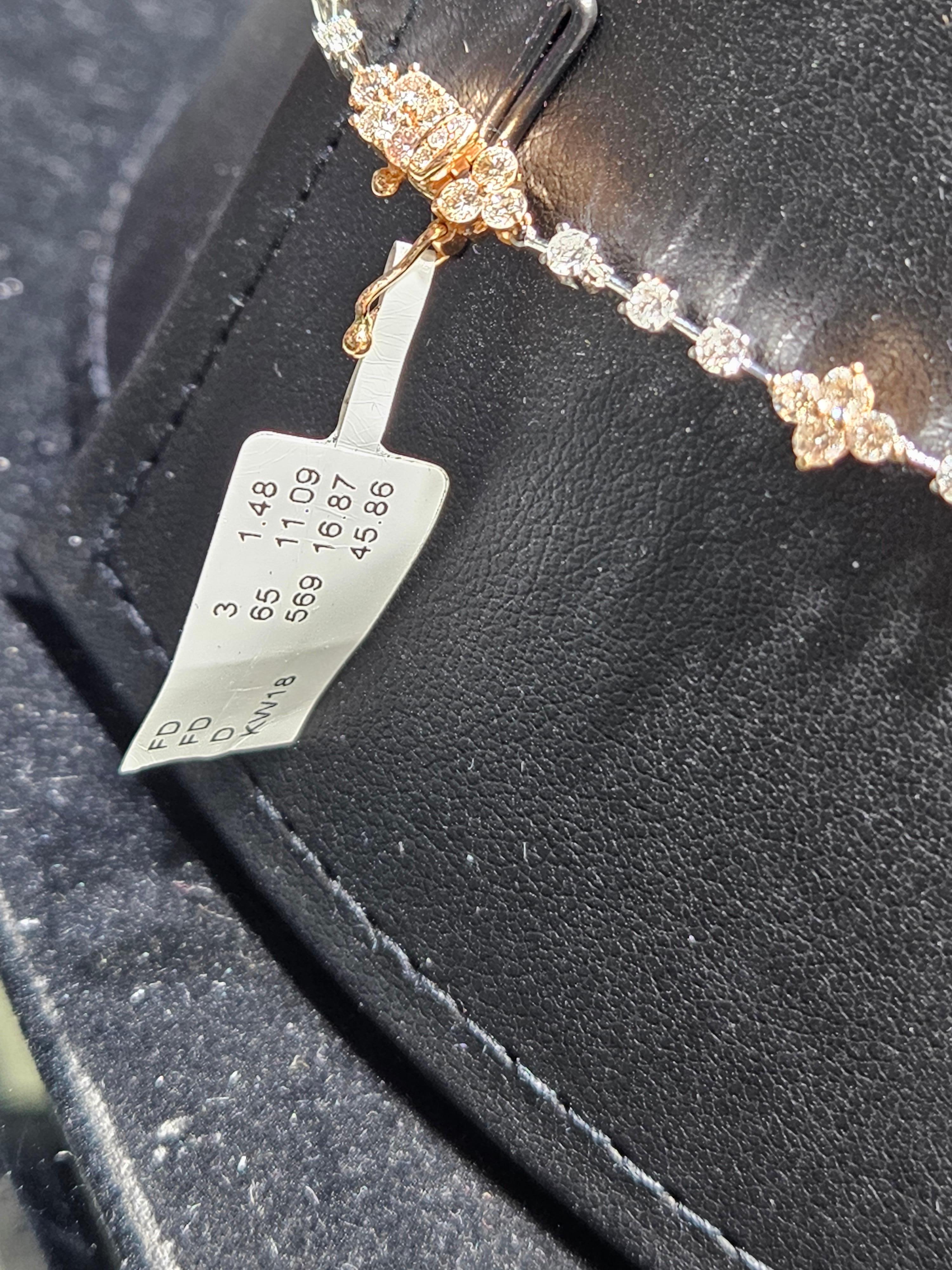 NEU $135, 000 18KT Gold Seltene große Fancy Gorgeous Gelbe Diamant- Fransen-Halskette, NEU Damen im Angebot