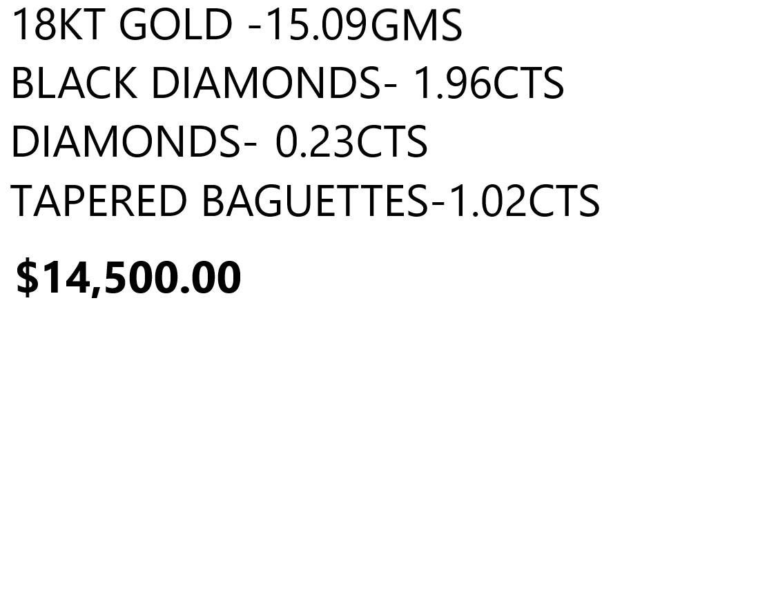 NWT $14, 500 18KT Gold Fancy Large White Diamond Black Diamond Necklace In New Condition For Sale In New York, NY