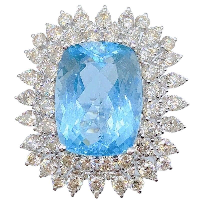 NWT 14,479 18KT Gold Rare Large 15CT Gem Apatite and Diamond