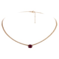 NWT $15, 000 Collana di diamanti rossi scintillanti 18KT Fancy Large