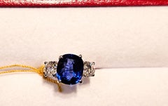 NWT $150, 000 18KT Gold Rare Gorgeous Large Ceylon Blue Sapphire Diamond Ring