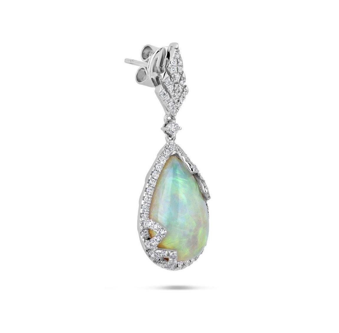 big opal earrings
