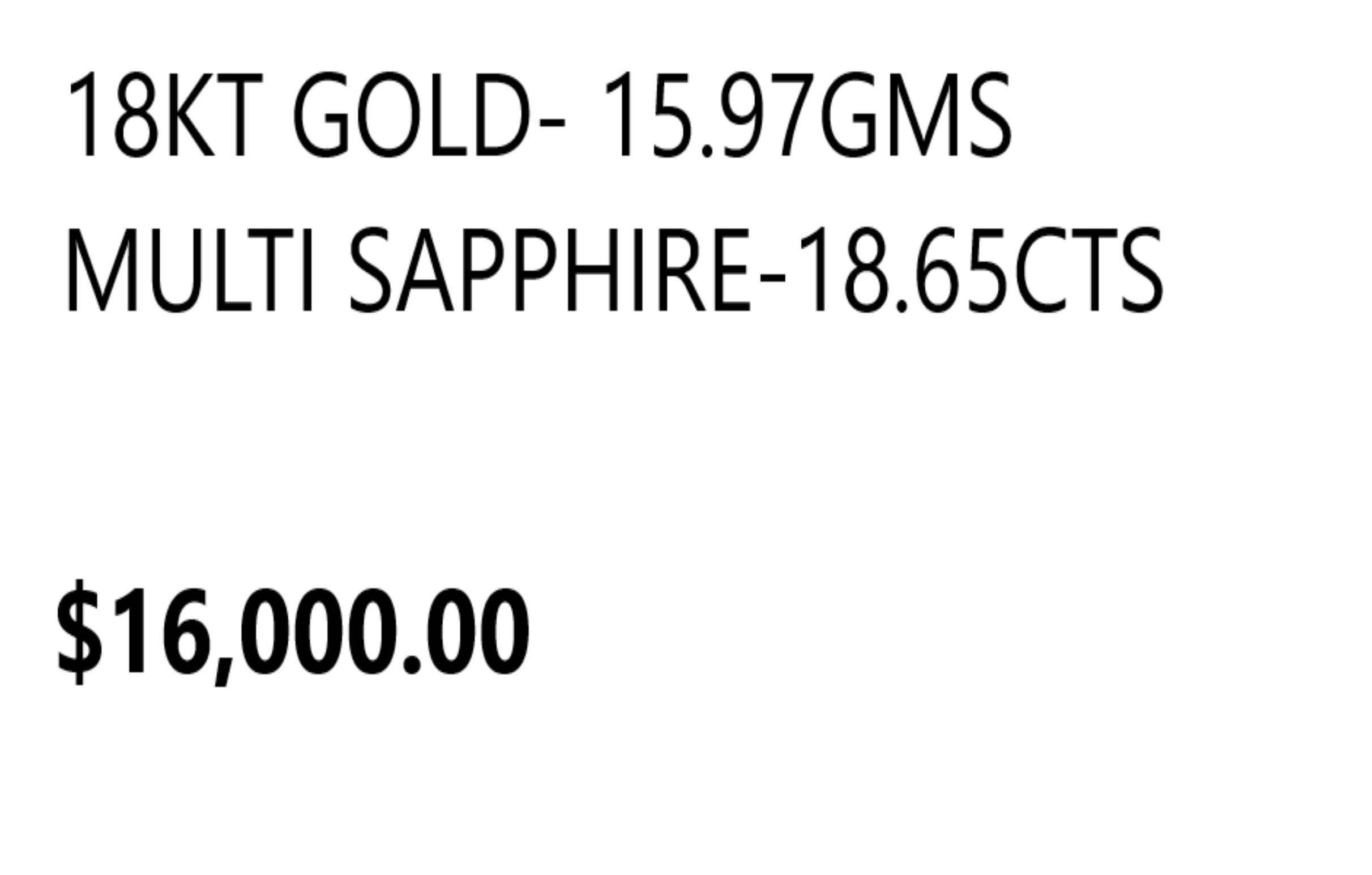 NEU $16, 000 18KT Fancy Großes glitzerndes Fancy 20CT Regenbogen-Saphir-Armband, neu mit Regenbogen-Saphir Damen im Angebot
