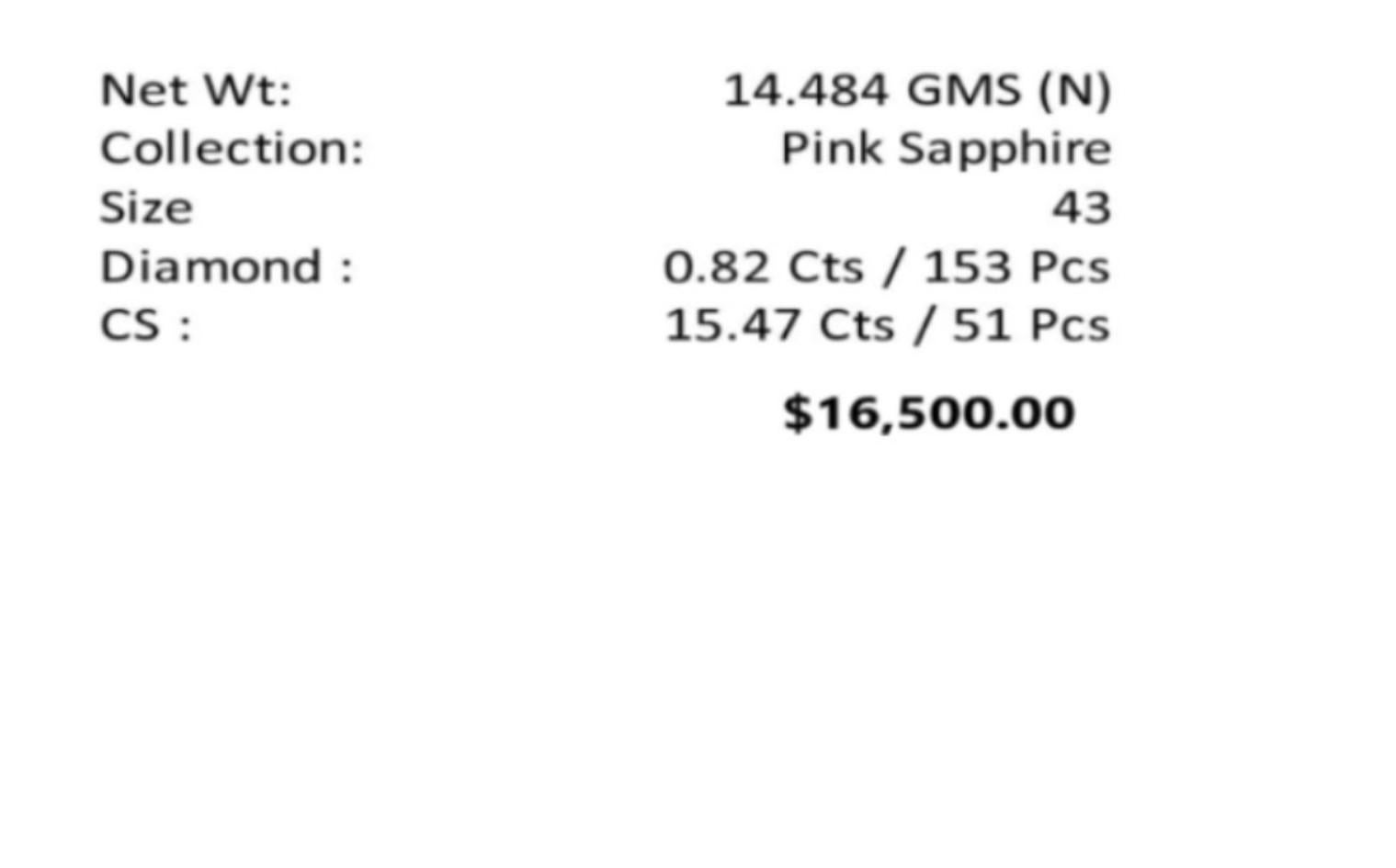 NEU $16, 500 18KT Fancy Große glitzernde Fancy Rosa Saphir-Diamant-Halskette, Fancy im Zustand „Neu“ im Angebot in New York, NY
