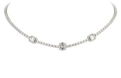 NWT $16, 000 18KT Fancy Large Glittering Fancy Diamond Adjustable Choker Necklace
