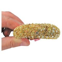 Nwt $165, 703 Rare Fancy 18kt Gold Gorgeous 35ct Fancy Yellow Diamond Bracelet