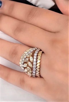 Bague rare en or jaune 18 carats et diamants jaunes pailletés magnifiques rares, 17 500 $