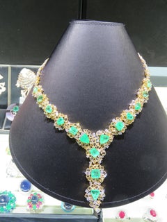NWT $176, 000 Rare Fancy 18KT Gorgeous 50CT Emerald Yellow Diamond Drop Necklace