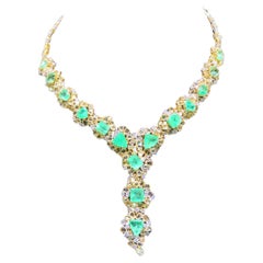 NWT $176, 000 Rare Fancy 18KT Gorgeous 50CT Emerald Yellow Diamond Drop Necklace