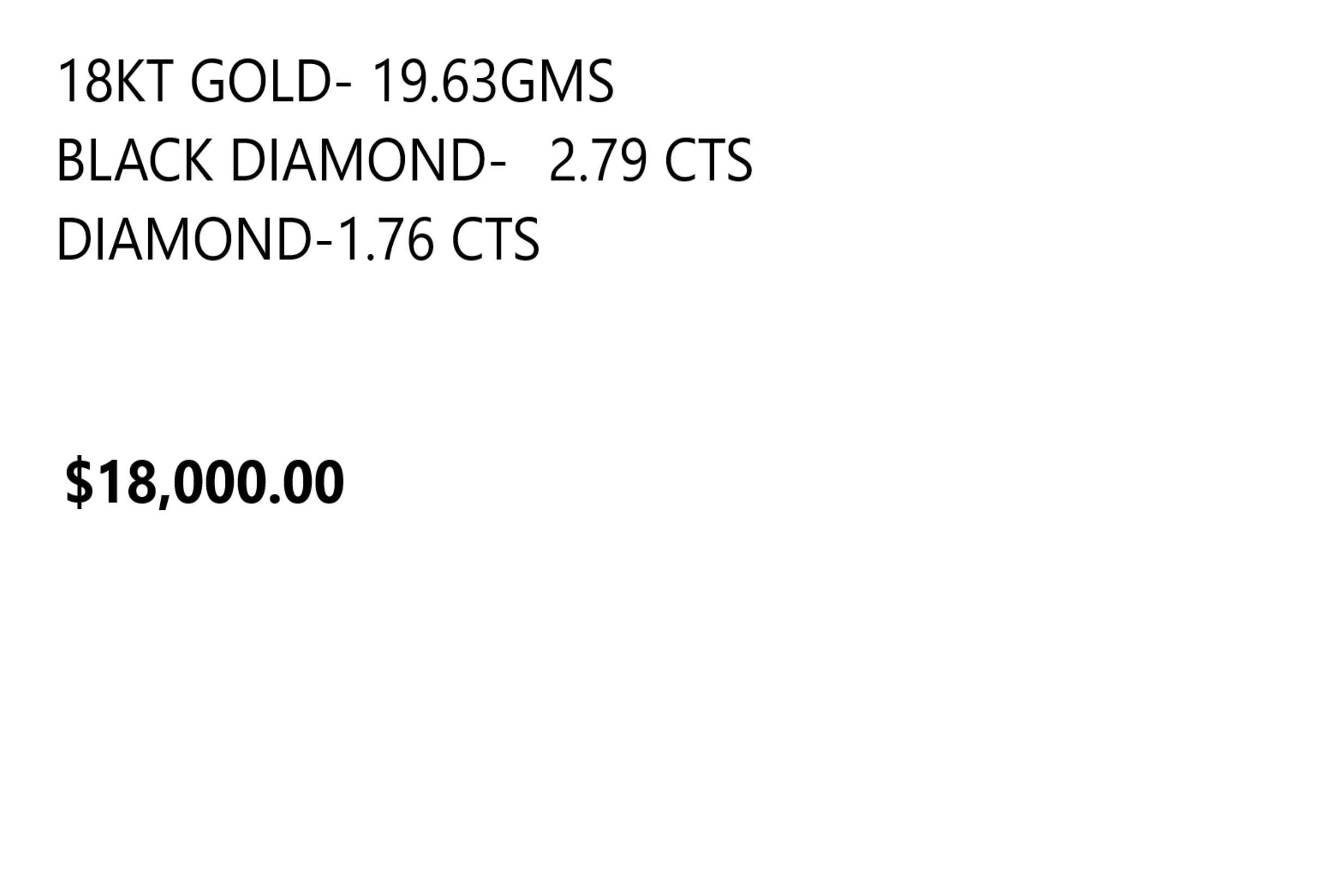 NWT $18,000 Collana in oro 18KT con diamanti neri e diamanti bianchi, scintillante e di fantasia In condizioni Nuovo in vendita a New York, NY
