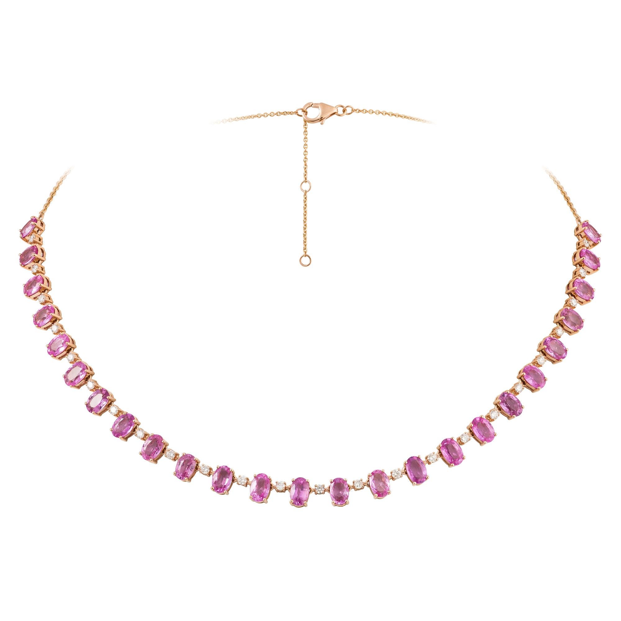Il seguente articolo che offriamo è questa rara e importante collana in oro 18KT, splendida e scintillante, con zaffiri rosa taglio smeraldo e diamanti. La collana contiene circa 16,50 carati di splendidi zaffiri rosa taglio smeraldo e diamanti!!!