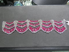 NWT $180, 000 Braccialetto in oro 18KT 60CT con diamanti e rubini