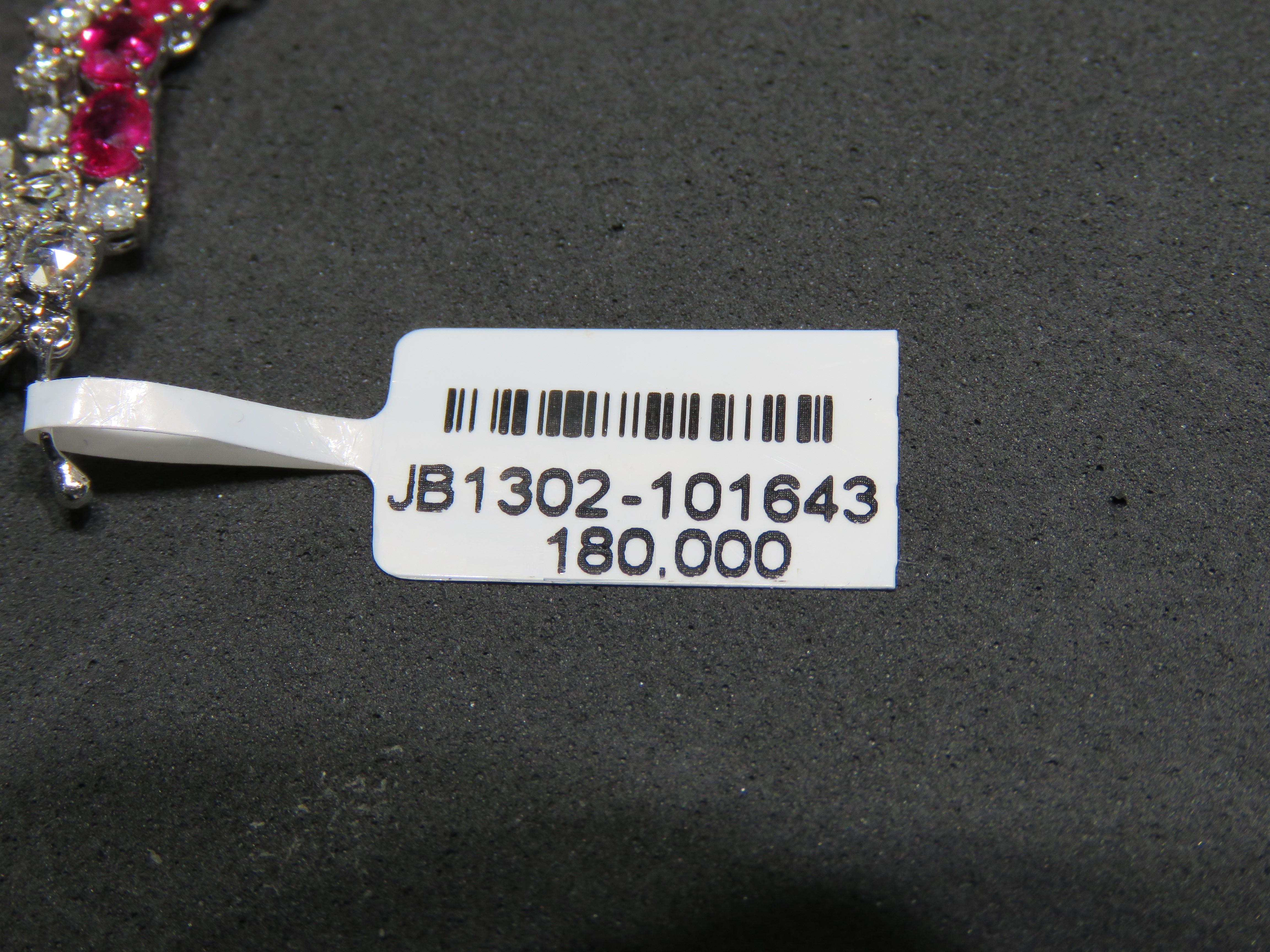 NWT $ 180, 000 Fancy 18KT Oro 60CT Gorgeous Fancy Ruby Diamond Wrap pulsera Corte mixto en venta